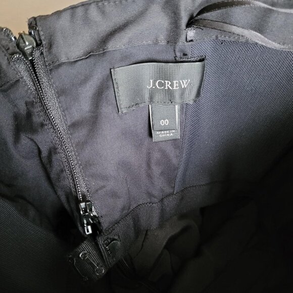 NWOT J crew Silk/Cotton Strapless dress in Faille black (00) - Picture 4 of 11